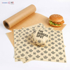 Feuilles de papier sulfuris&eacute; imprim&eacute;es sur mesure pour l'emballage des hamburgers